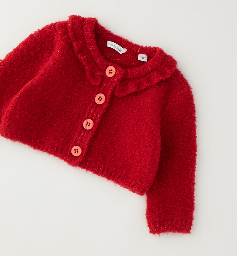 Minibanda baby girl cardigan ROSSO-2253