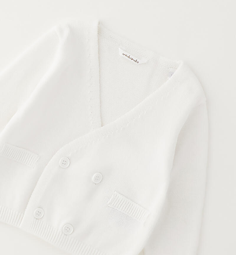 Cardigan for newborns BIANCO-0113