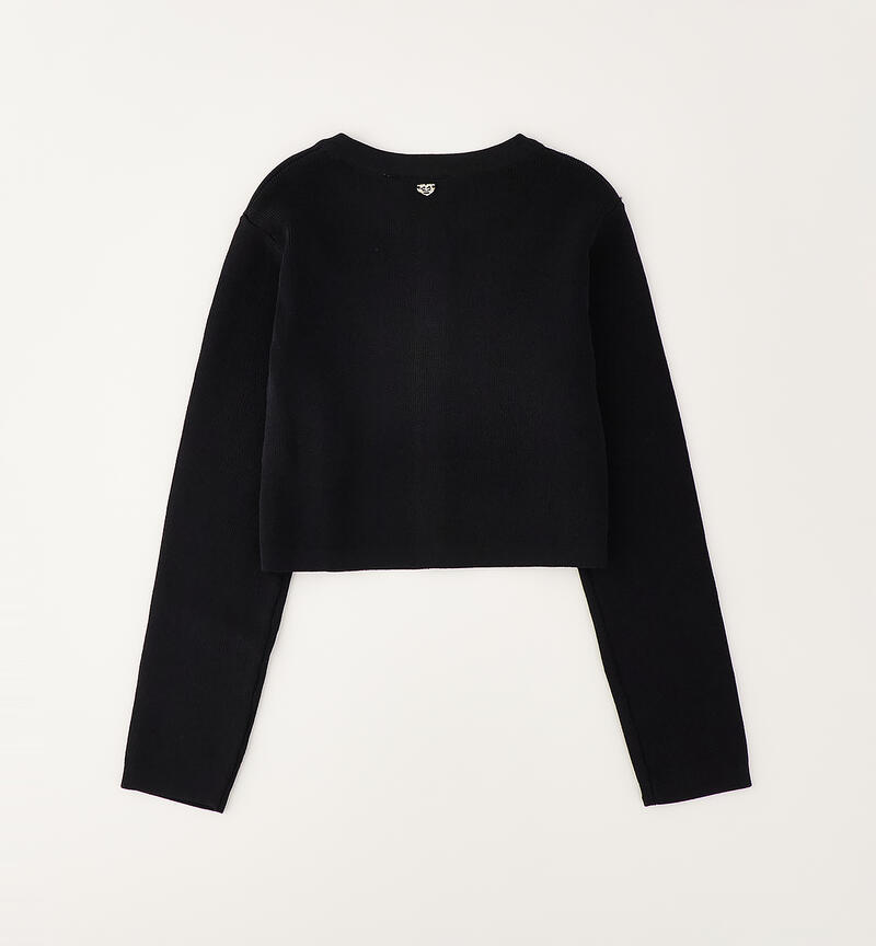 Cardigan per ragazza NERO-0658