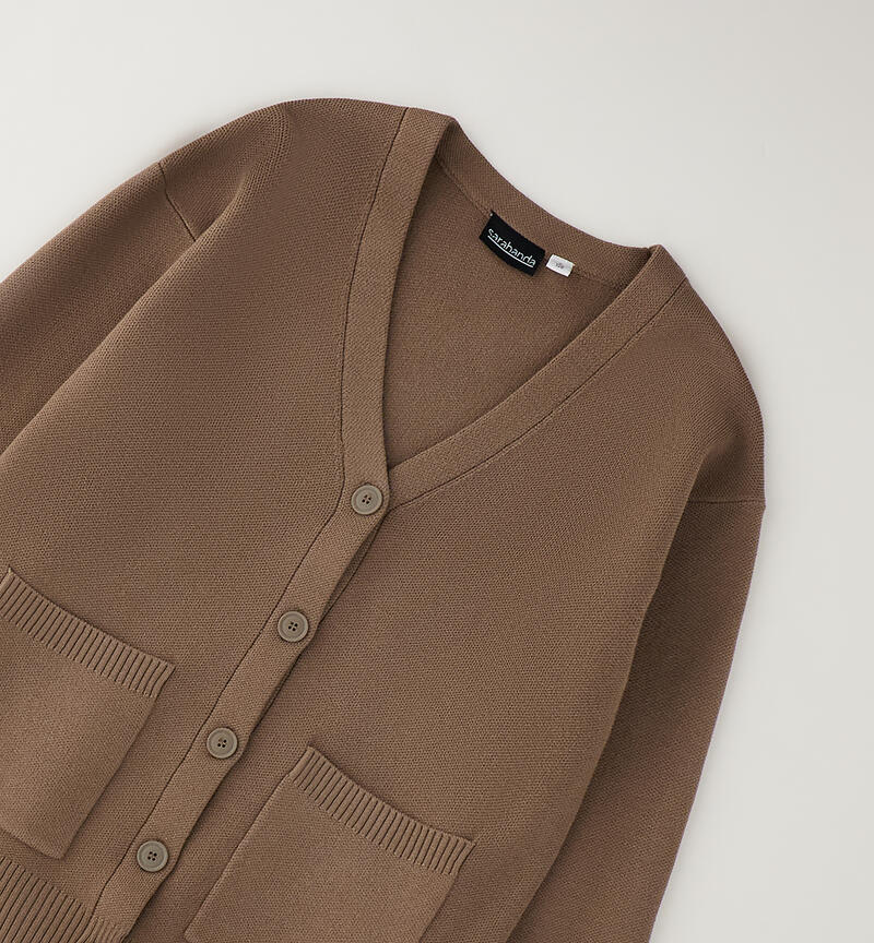 Cardigan per ragazzo MARRONE-0621