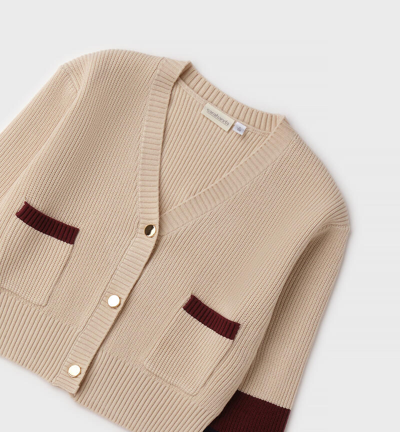 Sarabanda girl's cardigan ECRU'-0164