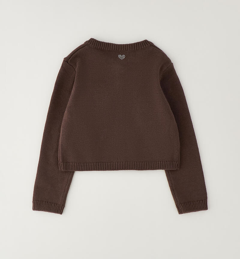 Cardigan Sarabanda bambina MARRONE-1243