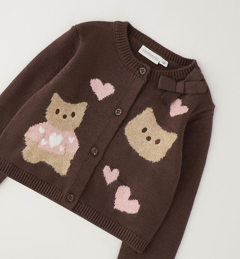 Cardigan Sarabanda bambina MARRONE-1243
