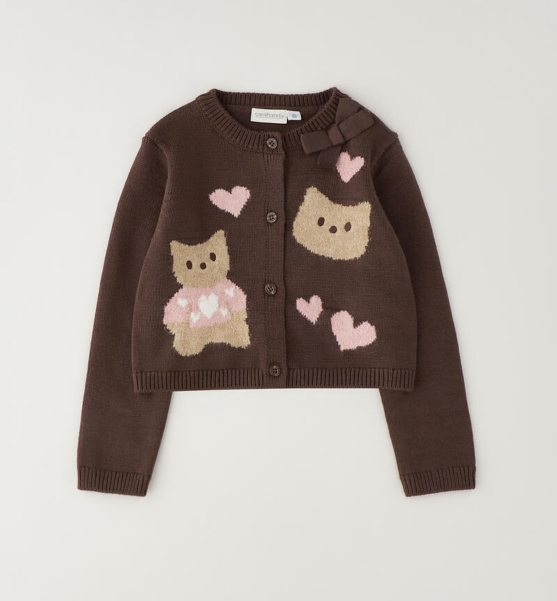 Cardigan Sarabanda bambina MARRONE-1243