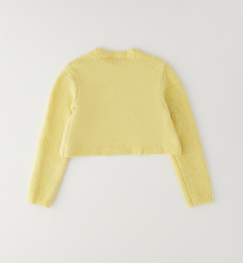 Girls' wrap cardigan GIALLO-1412