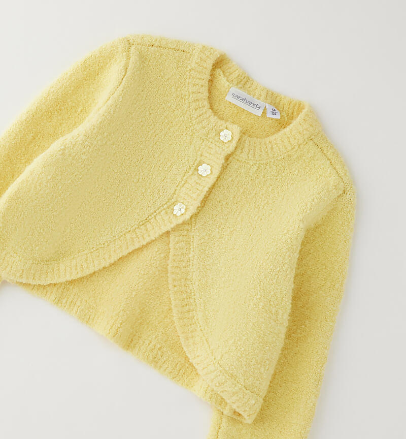 Girls' wrap cardigan GIALLO-1412