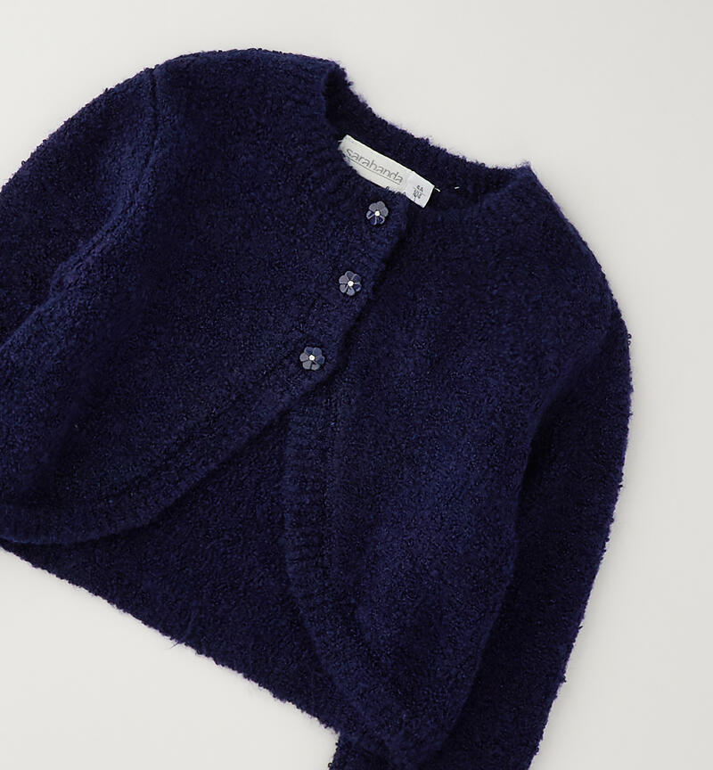 Girls' wrap cardigan NAVY-3854