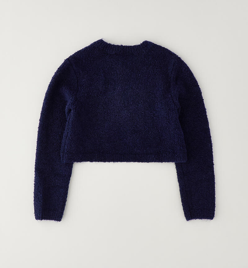Girls' wrap cardigan NAVY-3854