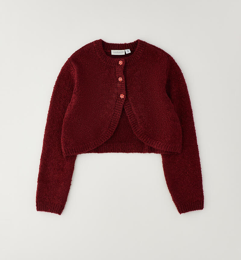Girls' wrap cardigan ROSSO-2549
