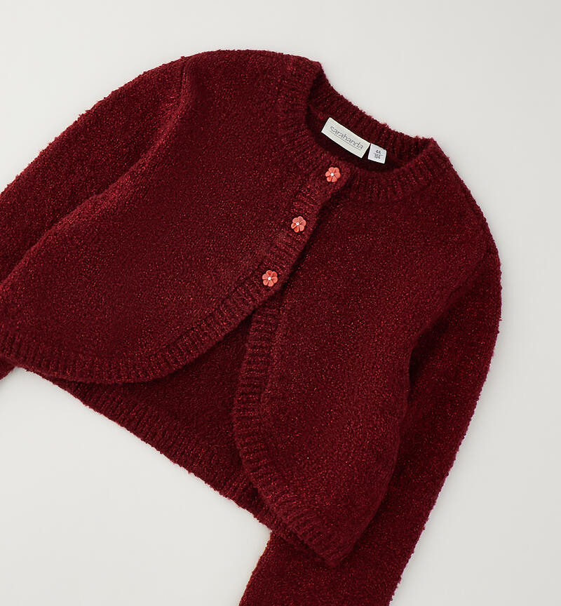 Girls' wrap cardigan ROSSO-2549