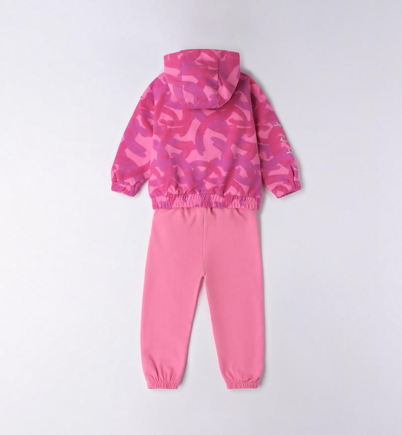 Sarabanda colourful sports suit for girls from 9 months to 8 years BIANCO-ROSA-6V57