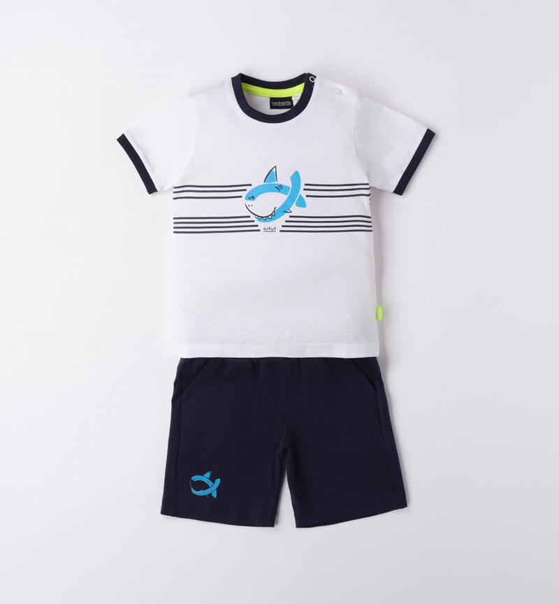 Comodo completo bambino da 9 mesi a 8 anni Sarabanda BIANCO-BLU-8216