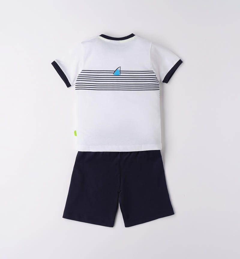 Comodo completo bambino da 9 mesi a 8 anni Sarabanda BIANCO-BLU-8216