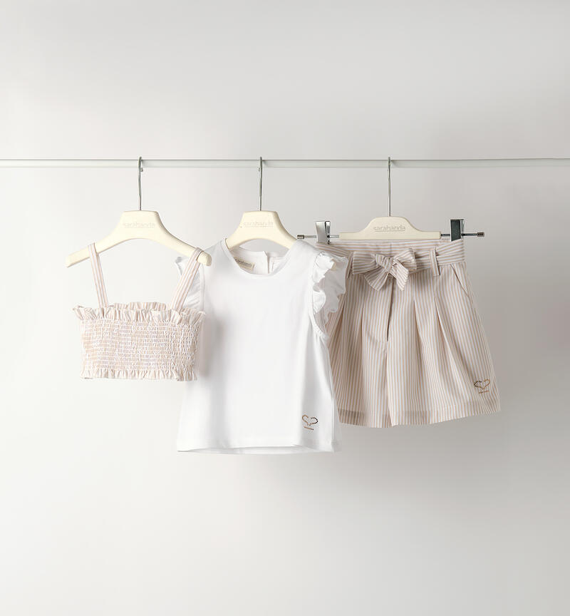 Completino 3 pezzi bambina BEIGE-0941