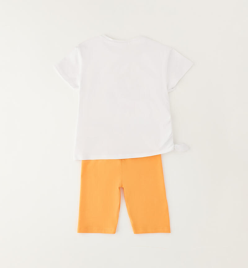 Completino bambina con leggings ARANCIO-1814