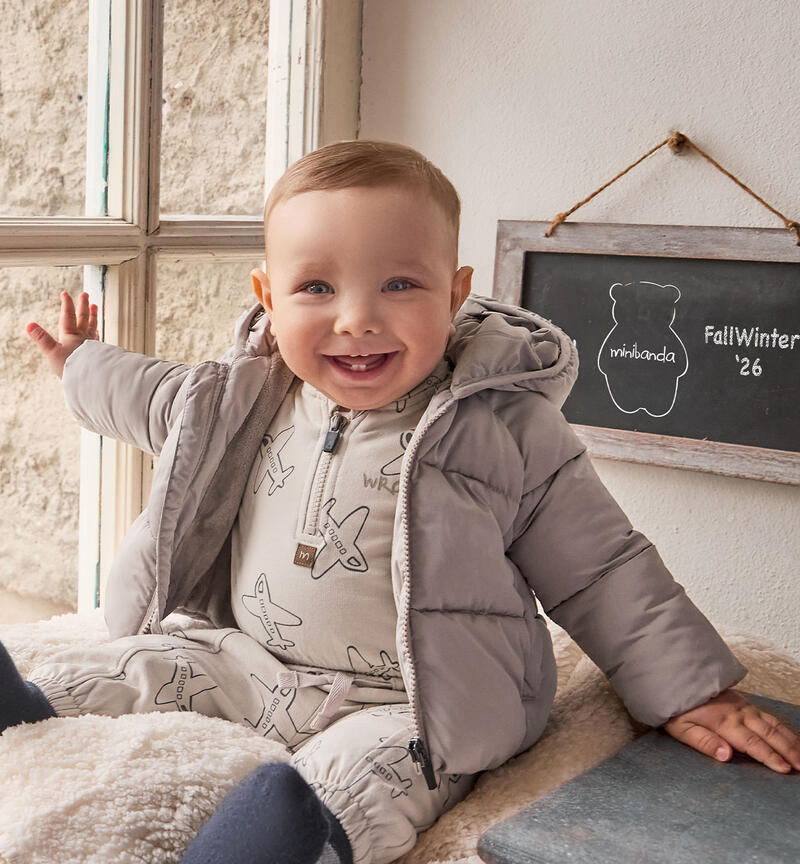 Completino bimbo neonato BEIGE-GRIGIO-6CEQ