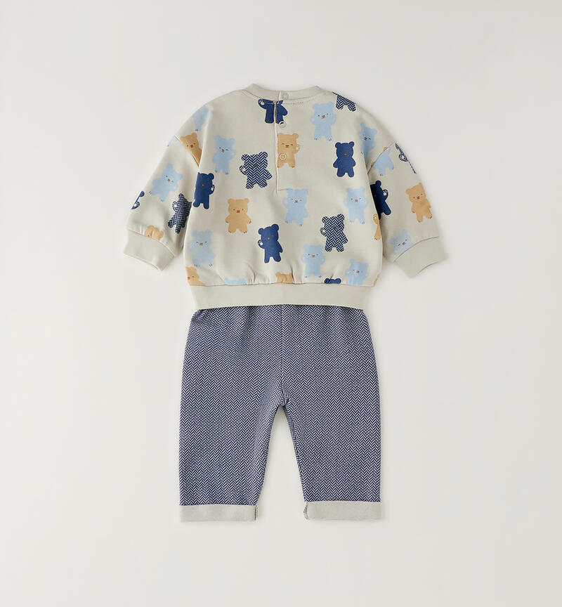 Completino da neonato Minibanda BEIGE-AZZURRO-6CFG