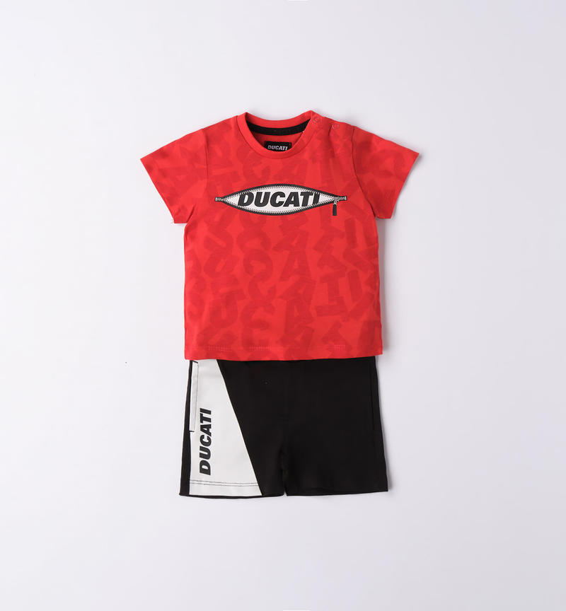 Ducati summer set for boys from 3 to 24 months ROSSO- ROSSO-6V40