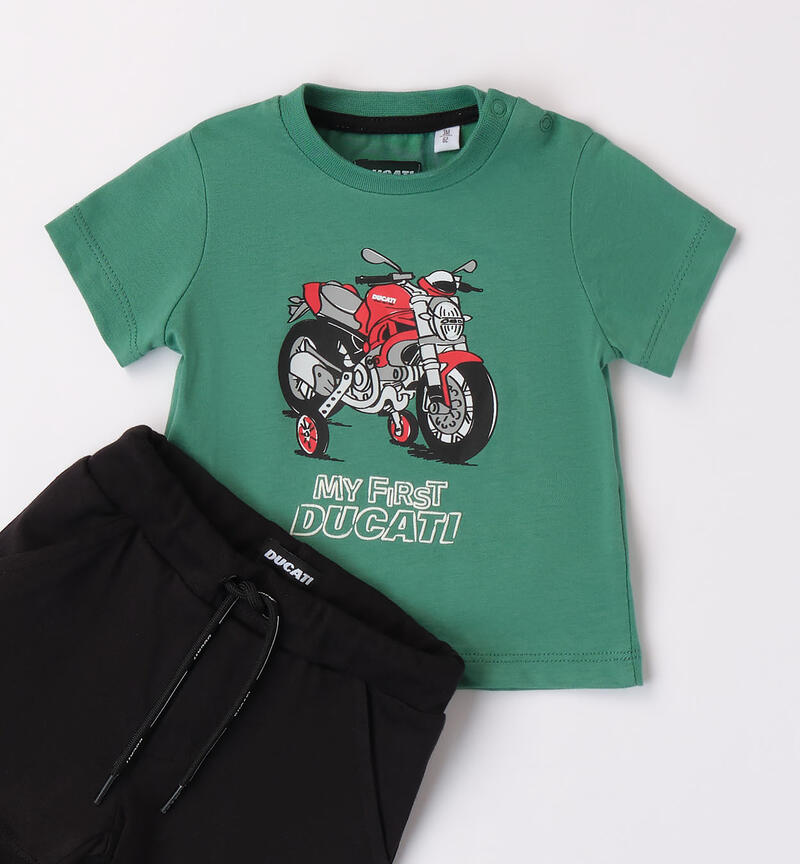 Ducati boys' summer outfit VERDE SALVIA-5047