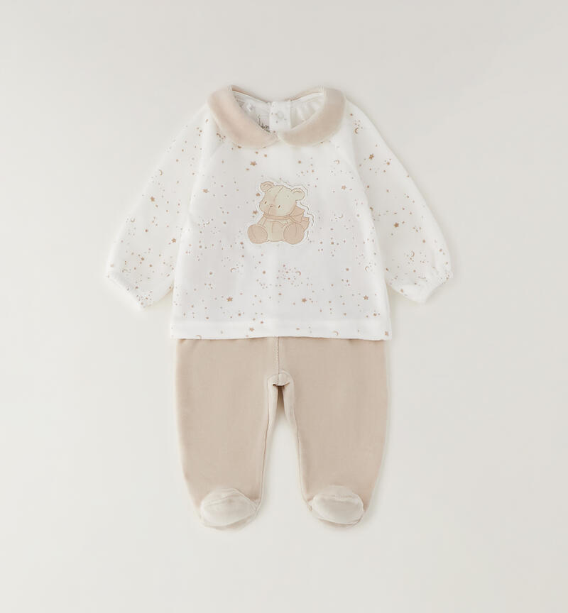 Minibanda two-piece outfit PANNA-BEIGE-6CFF