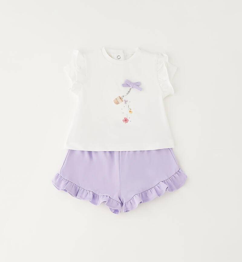 Completino neonata due pezzi BIANCO-0113