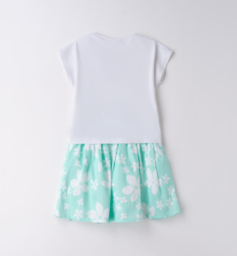 Completino per bambina Sarabanda MENTA-BIANCO-6BLQ
