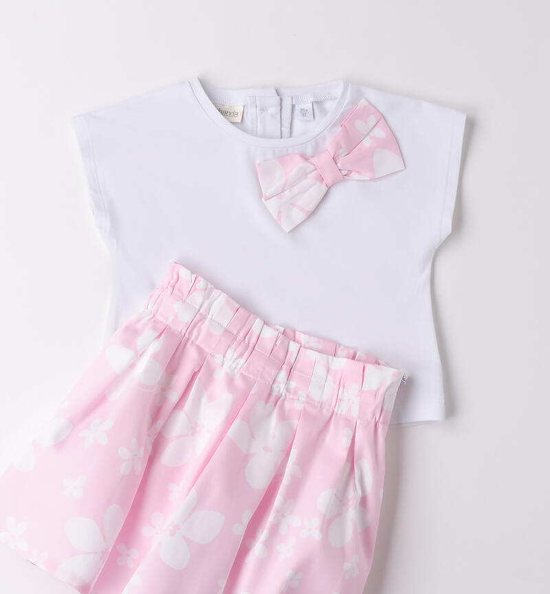 Completino per bambina Sarabanda ROSA-BIANCO-6BLR