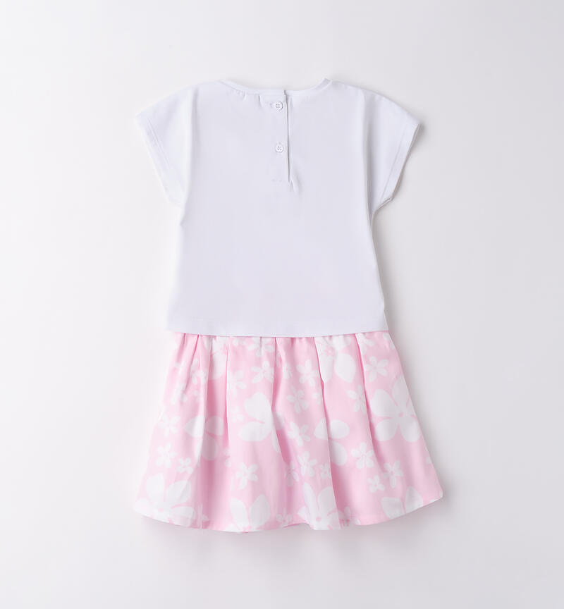 Completino per bambina Sarabanda ROSA-BIANCO-6BLR
