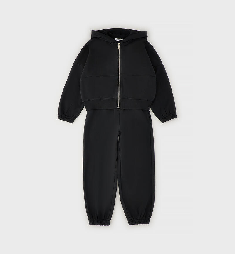 Completo 2 pezzi ragazza NERO-0658