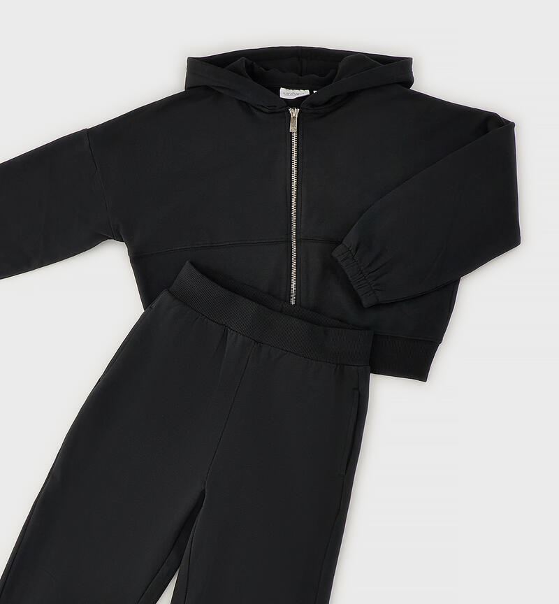 Completo 2 pezzi ragazza NERO-0658