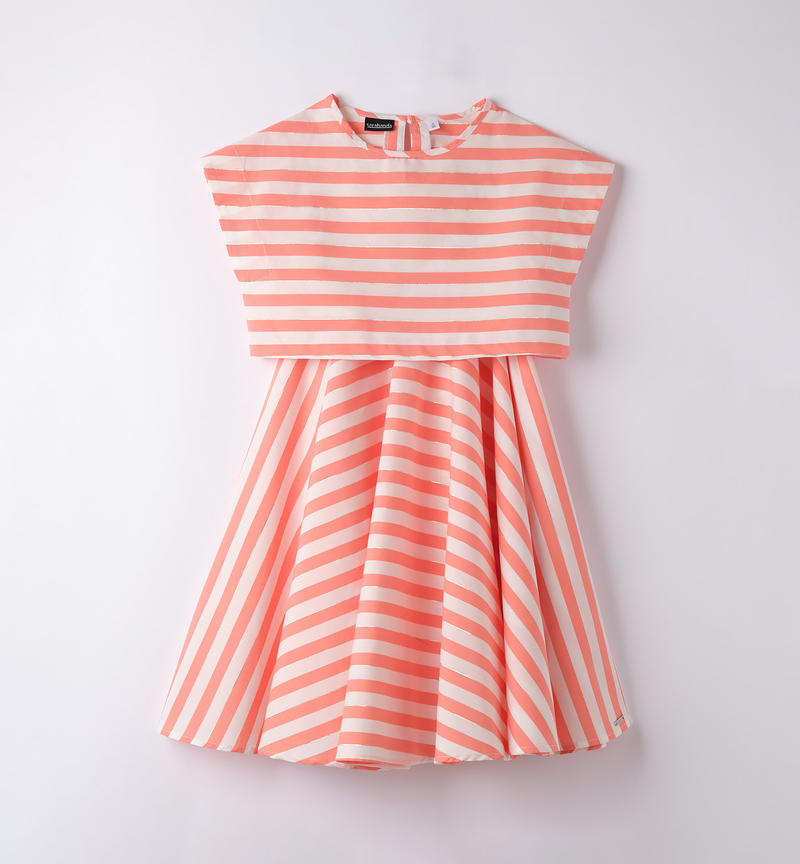 Sarabanda striped outfit for girls from 8 to 16 years MANDARINO-2132
