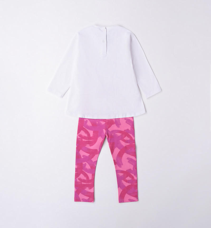 Sarabanda kitten outfit for girls from 9 months to 8 years BIANCO-0113