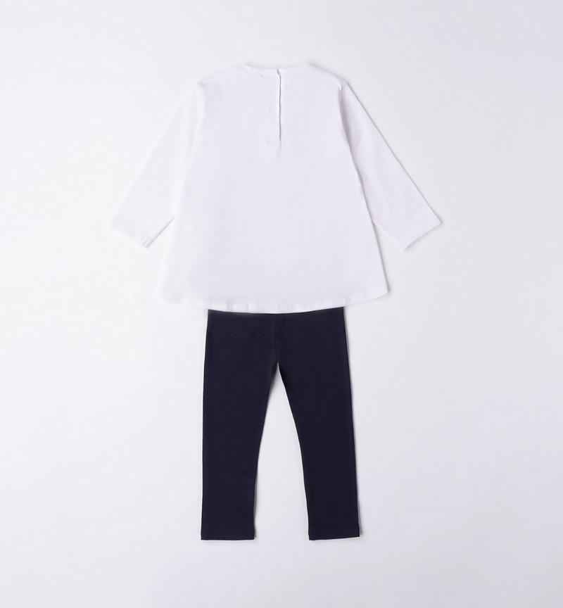 Sarabanda kitten outfit for girls from 9 months to 8 years NAVY-3854