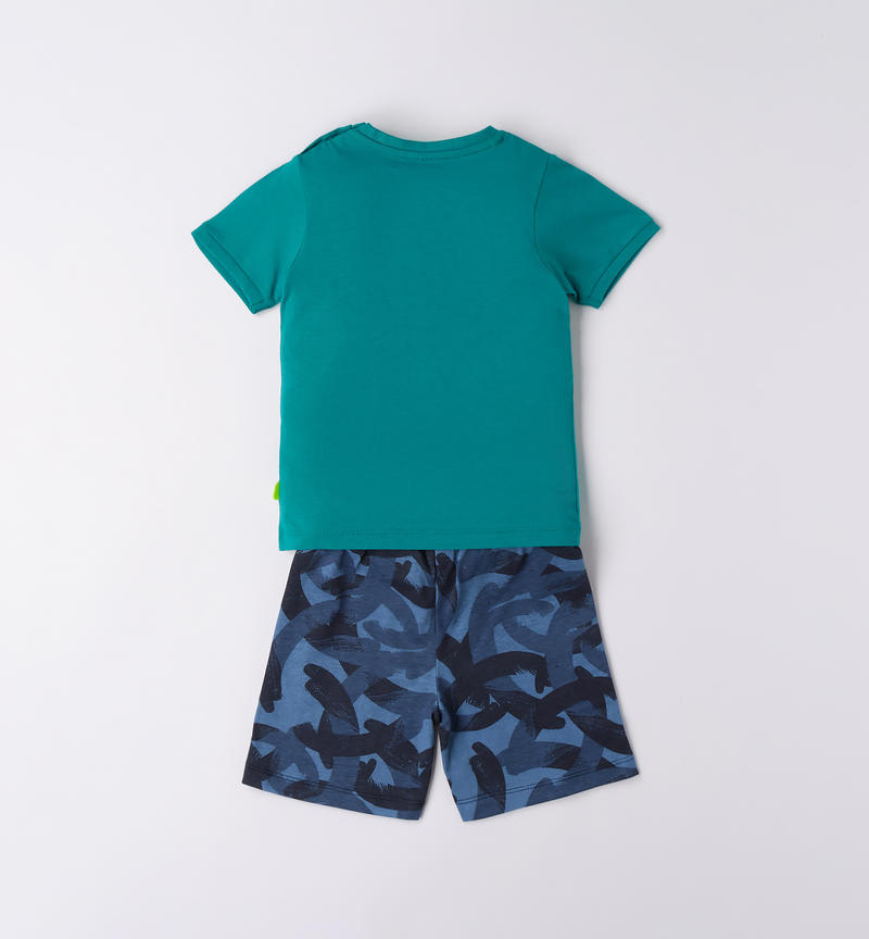 Sarabanda summer set for boys from 9 months to 8 years VERDE-4456