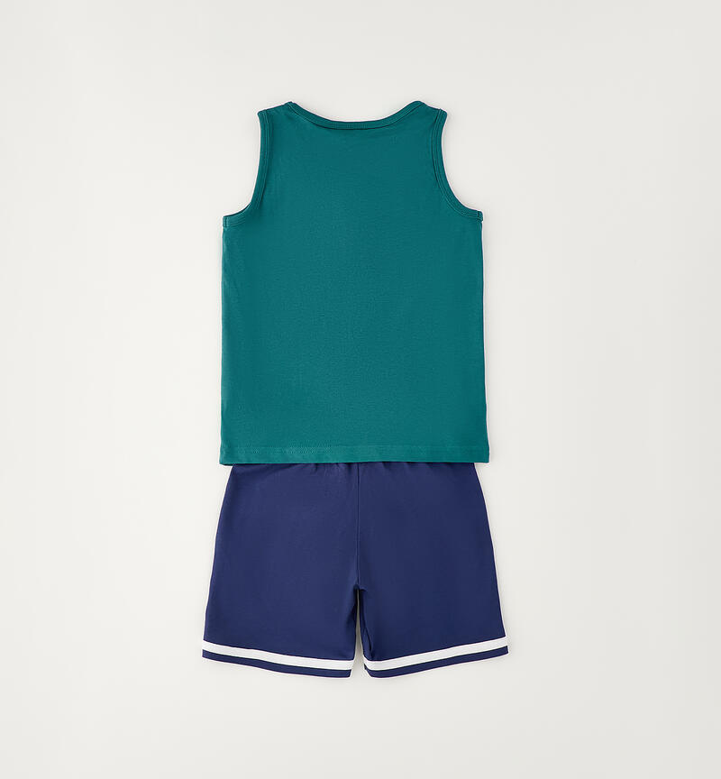 Children's cotton set VERDE SCURO-4537