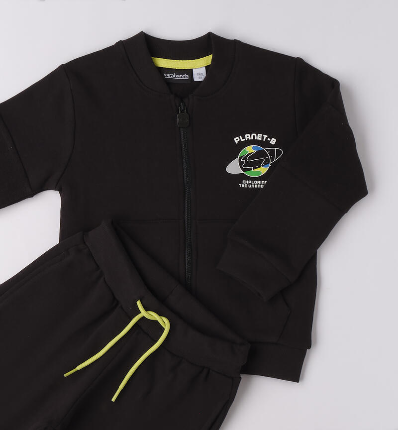 Completo bambino sportivo NERO-0658