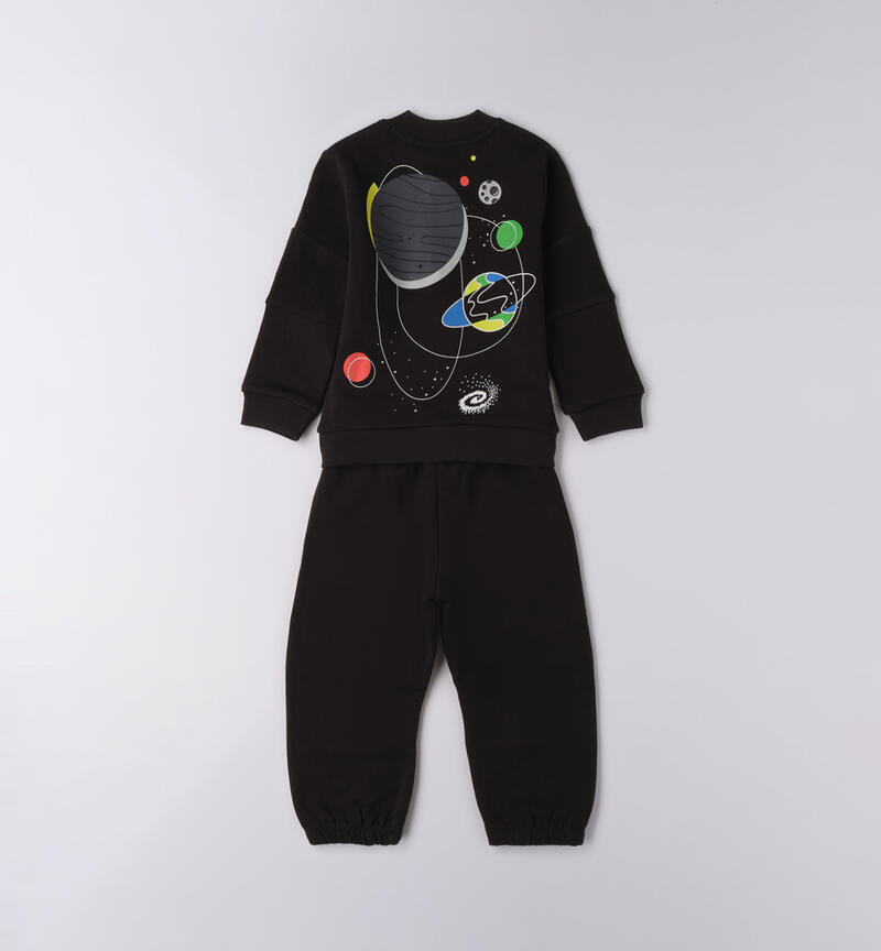 Completo bambino sportivo NERO-0658