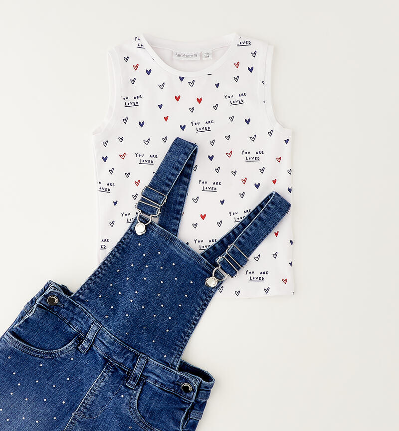 Tank top and dungarees set  BIANCO-0113