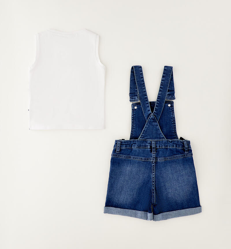 Tank top and dungarees set  BIANCO-0113