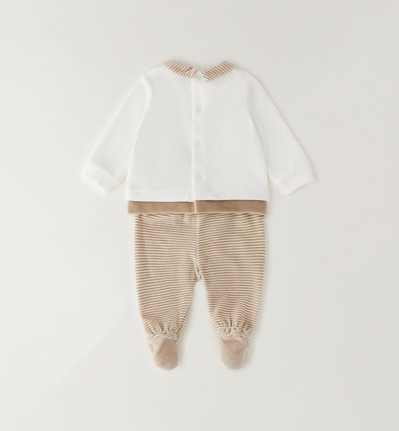 Completo ciniglia neonato PANNA-0112