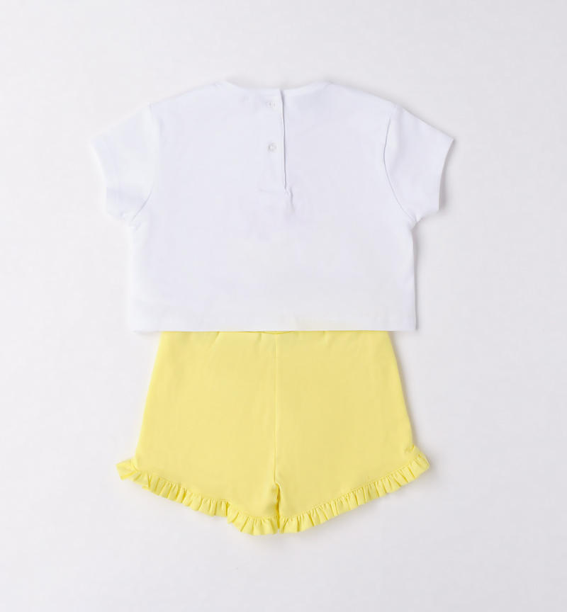 Sarabanda colourful outfit for girls from 9 months to 8 years BIANCO-0113