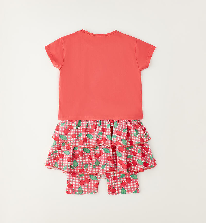 Completo con gonna bambina CORALLO-2344
