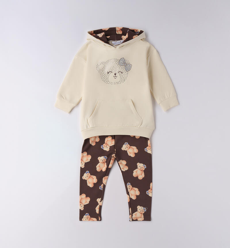 Completo da bambina CREMA-0921