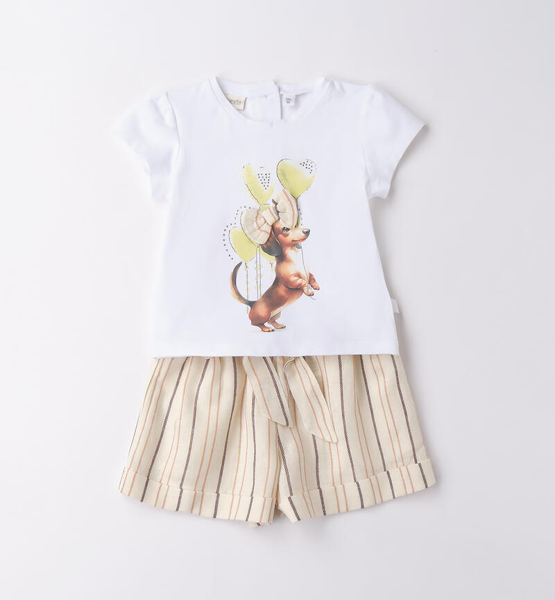 Completo da bambina Sarabanda BIANCO-0113