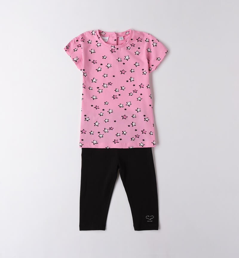 Completo da bambina Sarabanda ROSA-NERO-6BEC