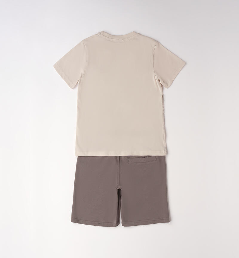 100% cotton boy's set ECRU'-0432