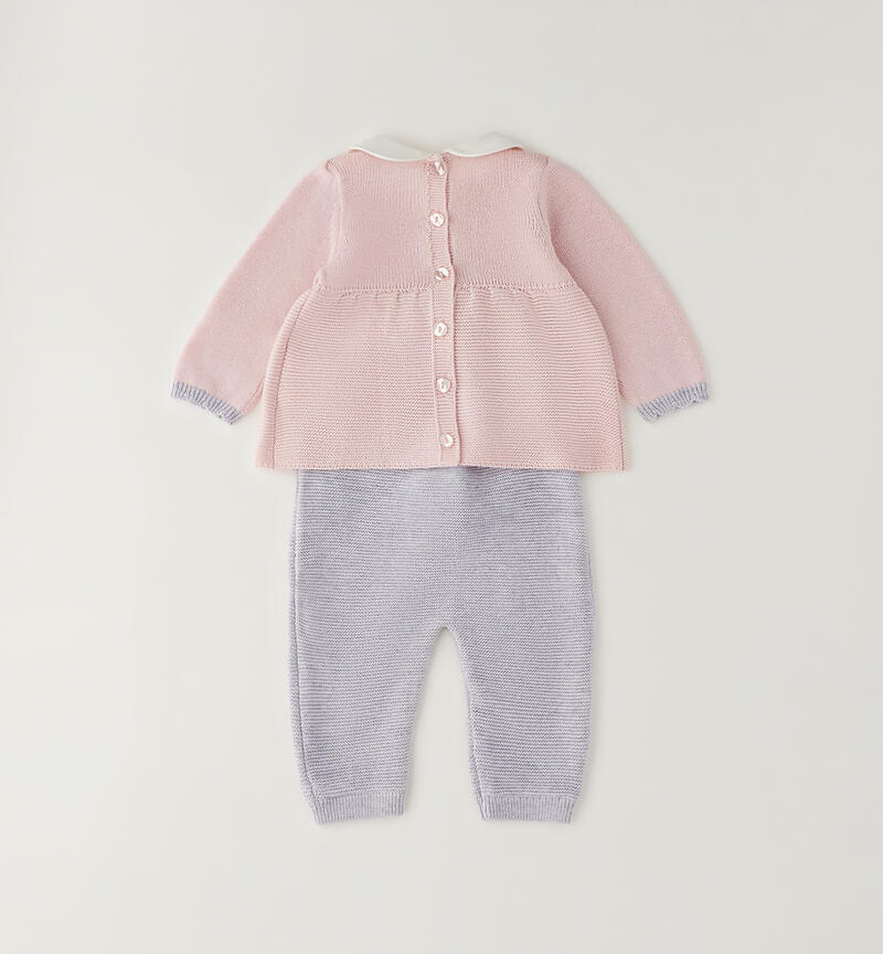 Two-piece baby girl outfit PINK-2714