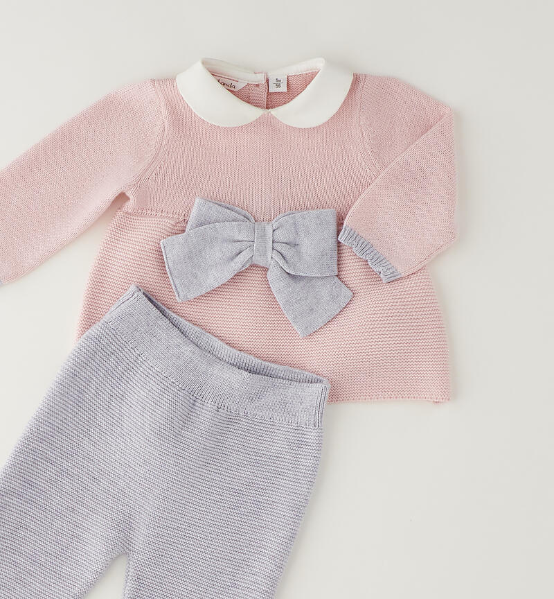 Two-piece baby girl outfit PINK-2714