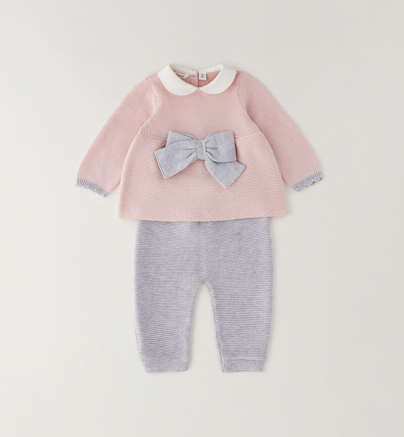Two-piece baby girl outfit PINK-2714