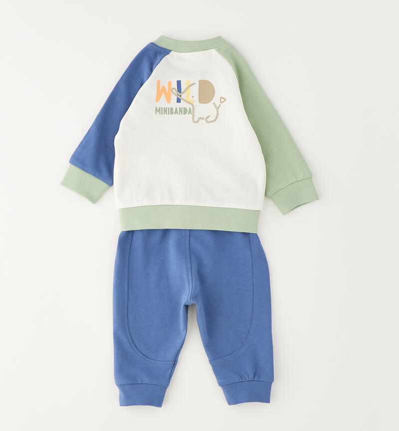 Completo due pezzi neonato BIANCO-0113